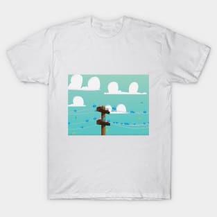 Birds on a wire T-Shirt